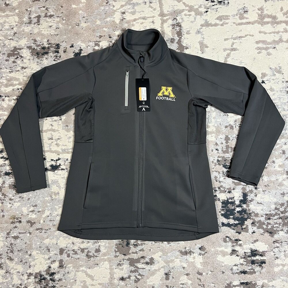 Antigua Minnesota Golden Gophers Light Weight Full Zip Jacket w/Pockets Sz M NWT